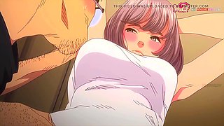 Hentai bartender girl gets wild with her customer in an orgy