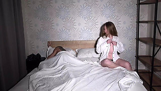 The Unfaithful Girl Turned Out to Be Easily Accessible to Her Boyfriend's Daddy's Dick - the Cuckold Was Stunned by This