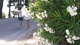 Wetting Ck Panties on the Hike
