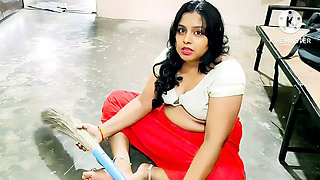 Desi Maid Fucked Hard by Horny Owner Home Alone - Big Ass Indian Aunty Doggy Style & Cumshot