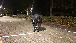 I defile my overknee boots with piss and sperm