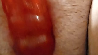 Pounding My Fat Wet Pussy with Monster Dildo Cumming