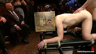 Beautiful Brunette Reduced to a Three Holed Whore