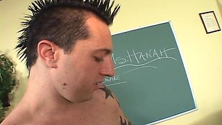 Perfect Blonde MILF Teacher Swallows Sperm in the Classroom