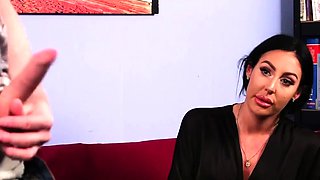 Amateur stranger jerks off on slut