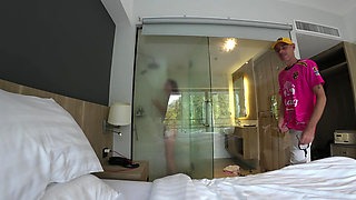 He Teases Me With His Big Cock While I'm In The Shower