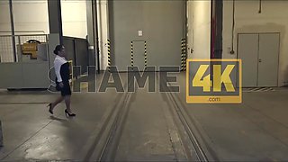 Dominating Czech lady boss treats her colleague rudely in office femdom