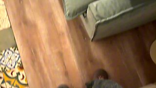 Hot brunette beauty gives me a handjob and then jumps on me in cowgirl position