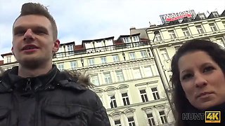 HUNT4K. Cuckold watches how girlfriend is satisfied by another guy