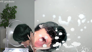 Dual Angle Big Tit Lactating MILF Makes Milk Mess - Grey Desire