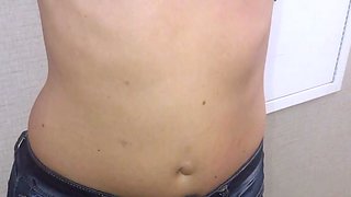 Amateur striptease and Solo masturbation
