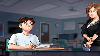 Amazing gym lady shares fitness tips in Sommertime Saga gameplay