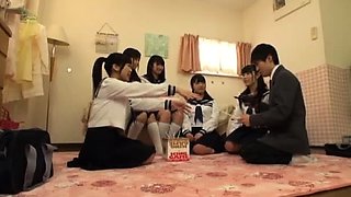 Asian schoolgirl enjoy group sex