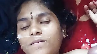 Sucking bhabhi with bindiya Desi cock cum on his face