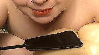 Femdom Paddle Spanking My Sex Doll
