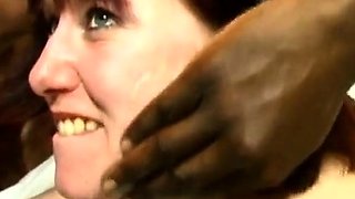 French Redhead Interracial Gangbang