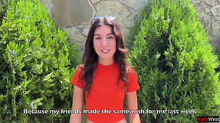 Public Blowjob in the Bushes with Stranger and Crazy Cumwalk Covered in Cum