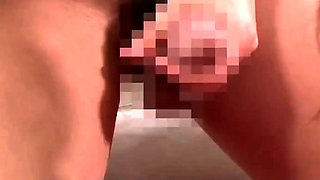 Two asian foot fetish school girl tease a cock