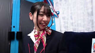 Tiny Japanese babe hardcore spitroasted and she enjoys jizz