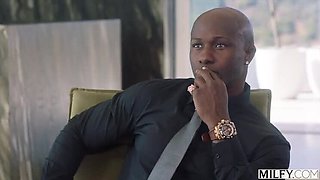 MILF Boss Lani Rails Takes Big Black Cock from Two Employees - Hardcore Tag Team Fuck