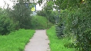 Sexy girl fucking on a highway