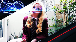 Stepmom Teaches Stepdaughter to Suck Cock