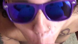 Huge Facial After Mouth Fuck and Pussy Pounding