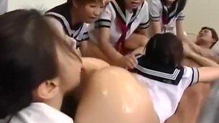 Japanese School Orgy With The Teacher