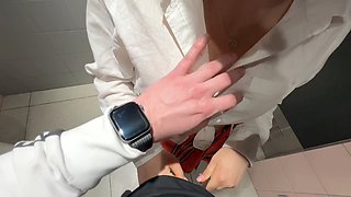Hot stepsister, shoping, public toilet