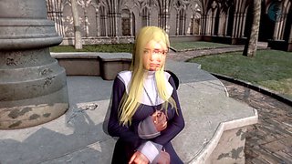 Adorable milf in a wild animated scene that will break her!