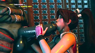 Bad guys with big dicks are her weakness. Animation anal sex