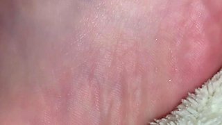 Flexible foot fetish masturbating with feet and hands