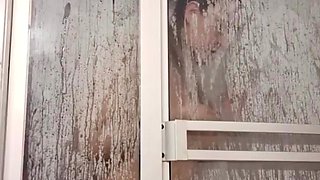 Amateur shower and masturbation