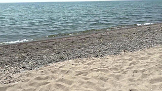 Wife Gets Creampie and Facial From Husband and Friend at the Beach
