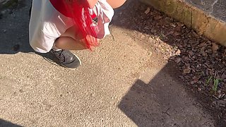 Hot girl wearing russian highschool uniform gets penetrated with a bottle of Baltika beer and then fucked in her tight ass