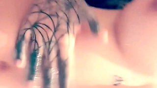Busty girlfriend in pussy close up masturbation