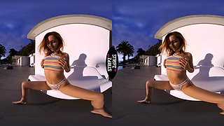 Sexy Sunsets - Tanned Babe Solo Striptease - Sexlikereal