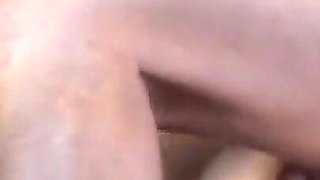 A young blonde bride with big tits in a nasty threesome with double penetration