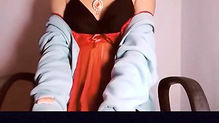 Sassykashi In Red Lingerie Showing Her Saggy Tits Young 18+ College Student 18+ (hindi Sexy Story)