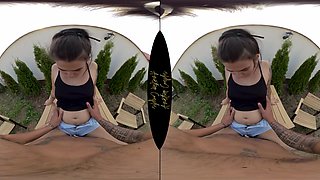 Naughty Preggo Girl Wants To Be Fucked Outdoors On The Table - Face Full Of Cum - AmateurCouplesVR