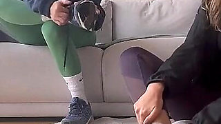 Big, Sweaty Female Foot Wrestling