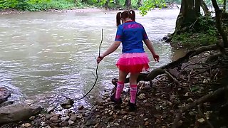 Kaley: Upskirt at River