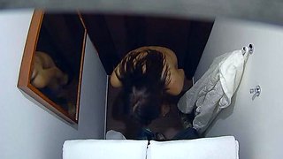 Lovely brunette gets a massage