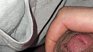Step mom pulled out little step son dick without erection