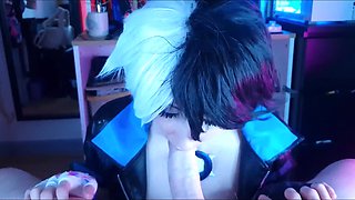 Sexy cosplayer teen provides awesome POV views in home scenes