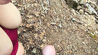 Daddy's Camping in the Woods and Princess Deepthroats Daddy's Big Fat Cock Swallows His Huge Load