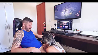 Interrupting His Game, Seducing with My Radish, and Asking for a Hard Roll in My Ass!