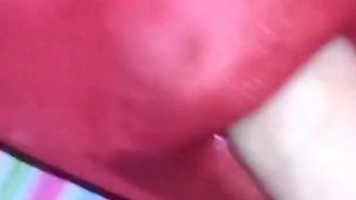 Encasement red nylon blowjob