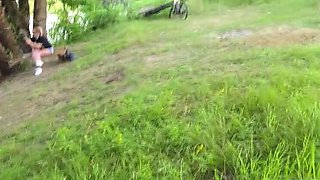 Lonely Girl Watches Me Jerk My Dick & Touch It - Nefirtity Outdoor Handjob Voyeur
