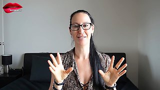 Glasses-wearing cougar shares behind-the-scenes fun in her vlog